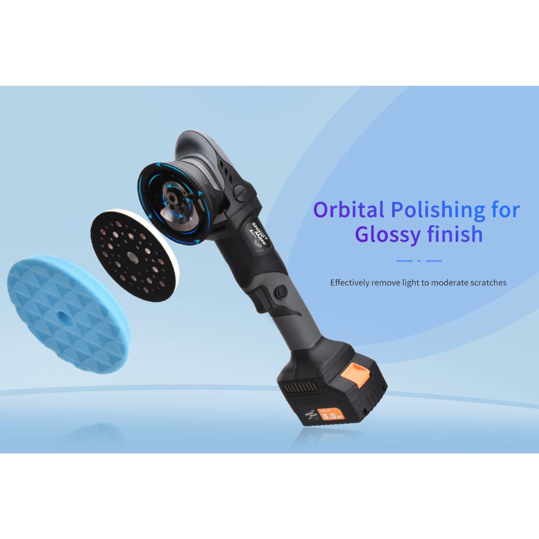 ShineMate EB351-5/15 is a professional-grade 15mm random orbital throw cordless polisher featuring a brushless motor, dual speed regulation, vibration inhibition, and more. ShineMate Ireland