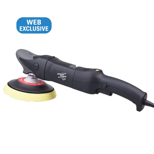 Shinemate EP802 Car polisher with a 'Web Exclusive' label on a white background