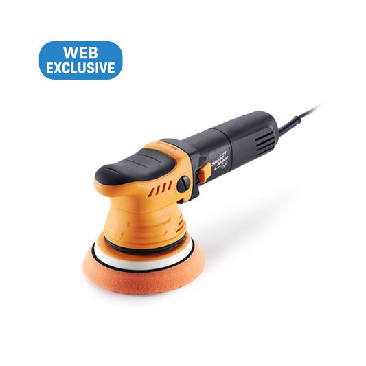 shinemate ERO600 Orange and black random orbit sander on a white background with 'Web Exclusive' label.