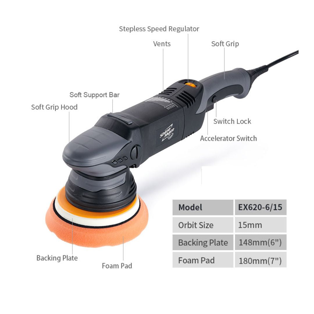 ShineMate EX620 - 15mm Dual Action Polisher 5"