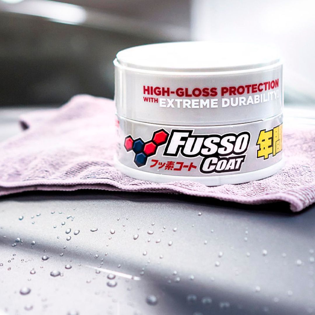 SOFT99 Fusso Coat 12 Month Car Paint Protectant & Rain Drop Tornado Vortex Kit