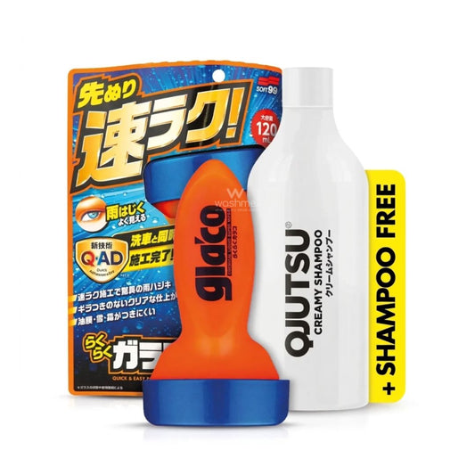 Soft99 Glaco QAD Glass Coating with Qjutsu Creamy Shampoo