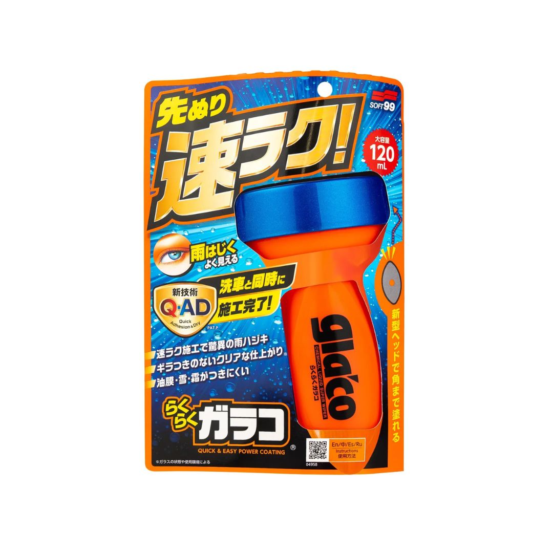 Soft99 Glaco QAD Glass Coating with Qjutsu Creamy Shampoo