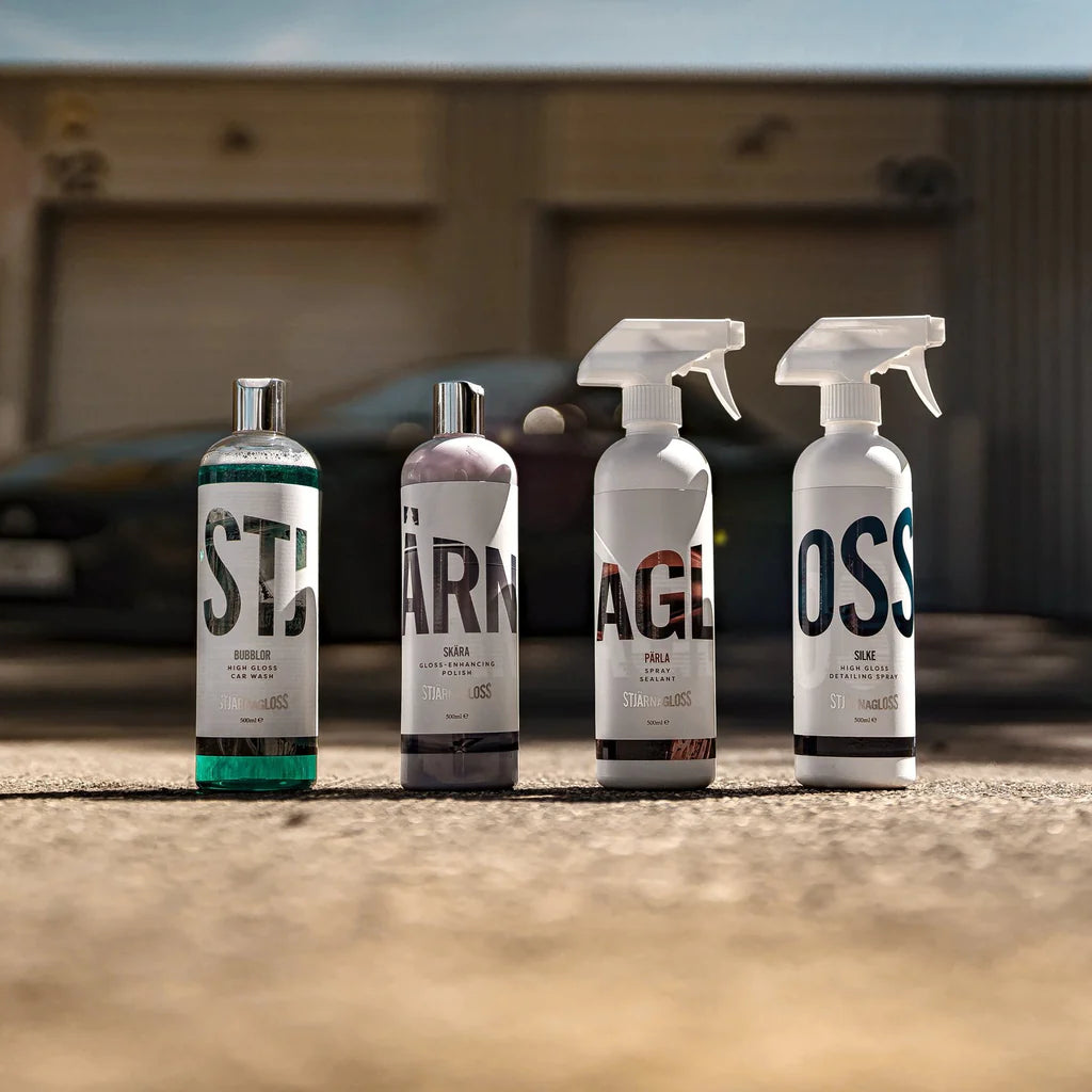 Four detailing stages, wash, polish, protect and maintain... and four products that have made the Stjärnagloss name - quite literally.