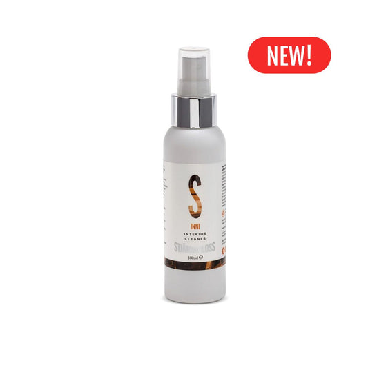 White Stjarnagloss Inni 100ml bottle with a label on a white background, featuring a 'NEW!' label.