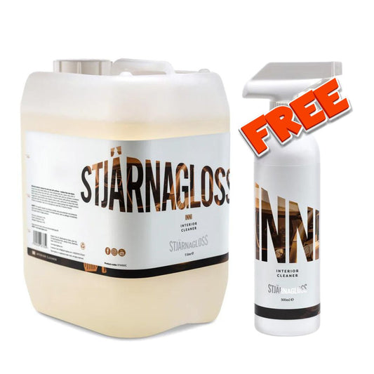 Stjarnagloss Inni 5L Interior Cleaner. Cleaner for dashboard. Interior plastic cleaner. Interior fabric cleaner. Stjarnagloss Ireland, Stjarnagloss Cork Ireland