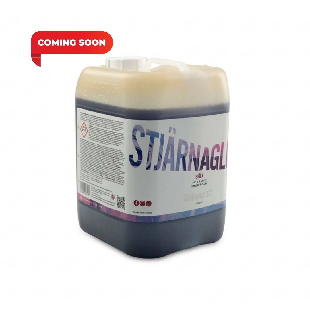 Bottle of Stärnagloss Snö X Intensive Snow Foam on a white background