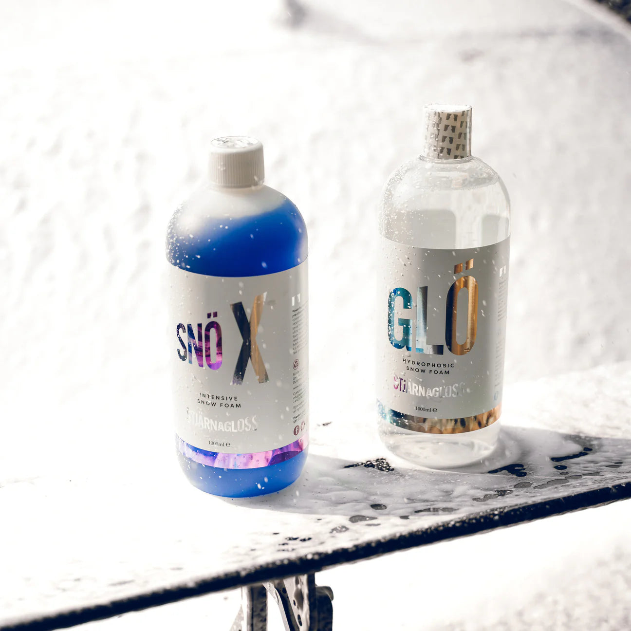 Stjarnagloss Sno X and Glo. new stjarnagloss snow foam.