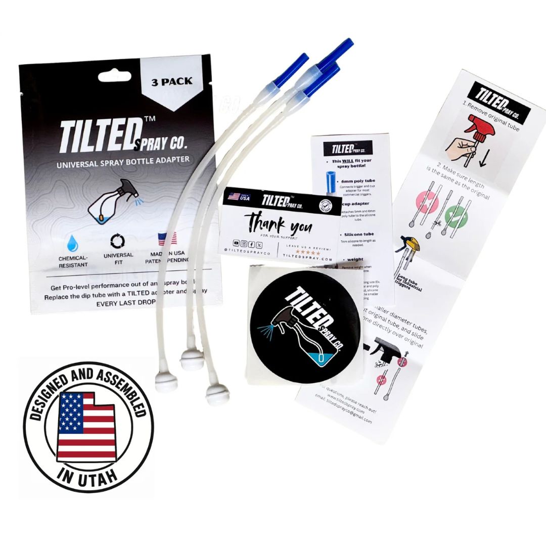 Tilted Spray Adapter - Turn Any Spray Bottle into a 360° Sprayer! Tilted