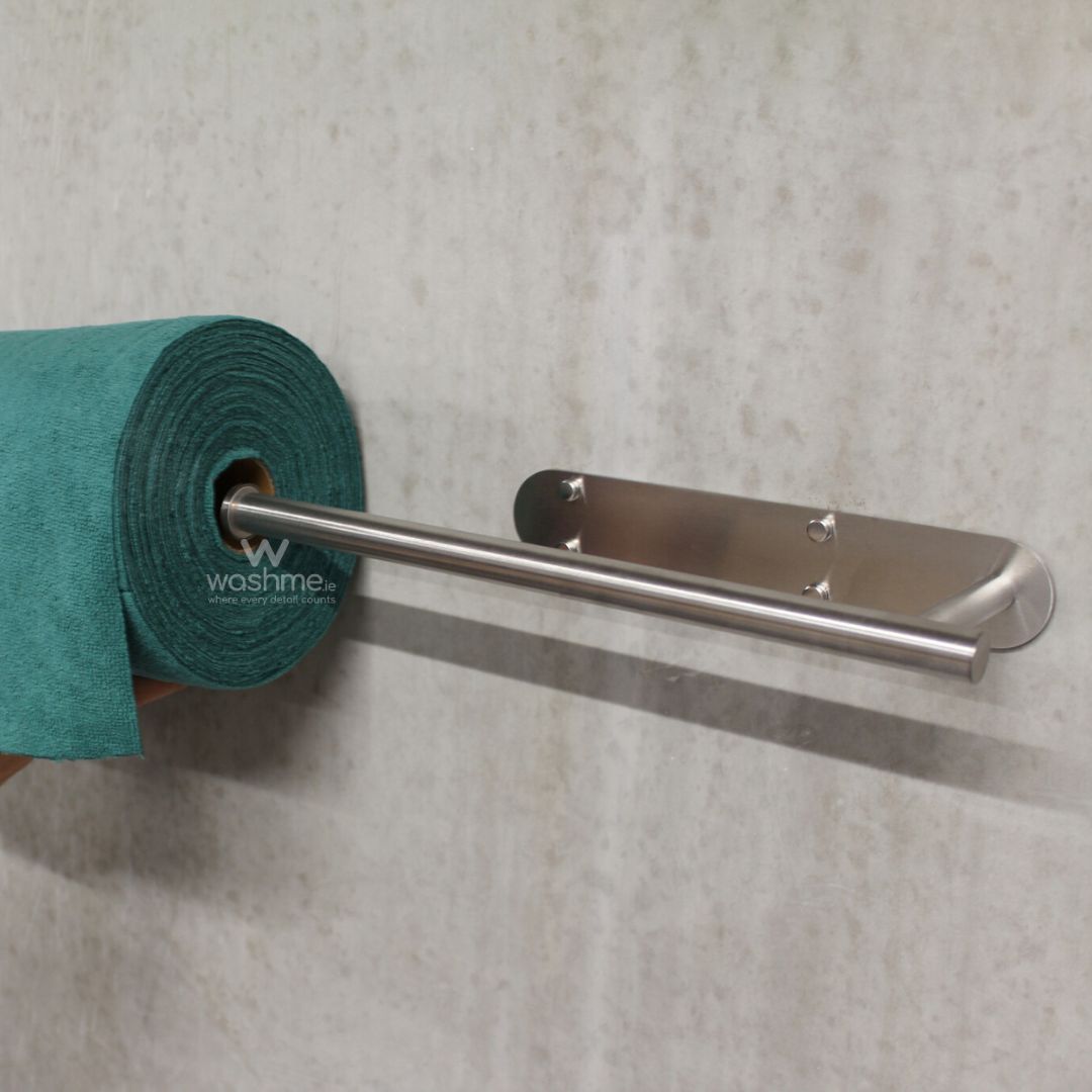 Wall Holder and Dispenser for WashMe Roll of 75x Microfibre Cloths