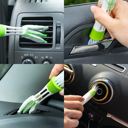 WashMe 2-in-1 Car Vent Mini Duster Microfibre with Brush for cleaning air vents, dashboards, and hard-to-reach areas in your car interior.