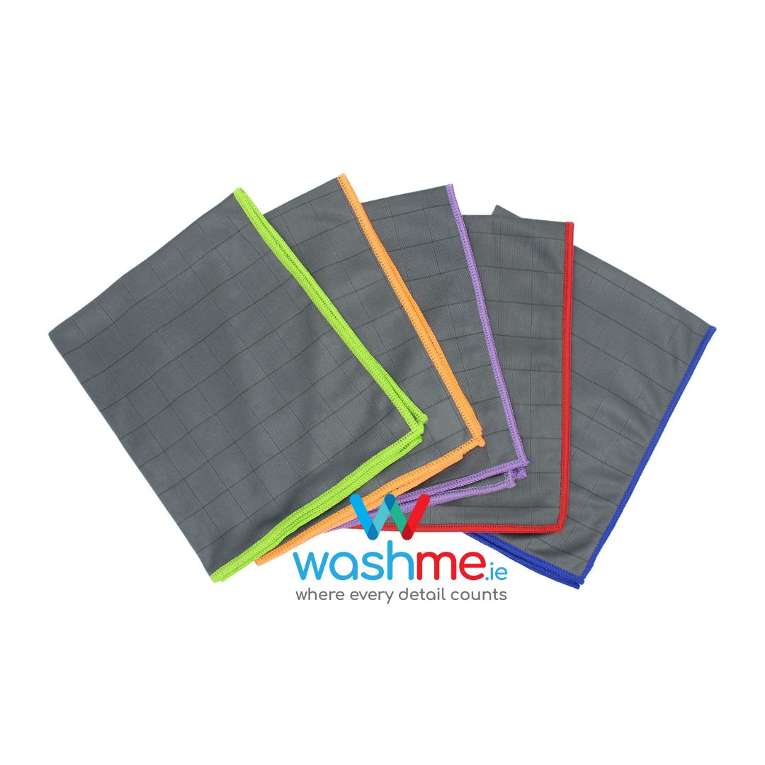 WashMe Carbon Microfibre cloth is new and unique to the Irish market and only available at washme.ie. This ultra versatile cloth with carbon fibres is ideal for glass and vehicle interior cleaning, leaving all surfaces clean and streak-free.