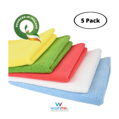 5 Pack trade Irish sourced premium quality and multi-purpose microfibre cloth. 300gsm quality cloth, best microfibre for car wash, car polish