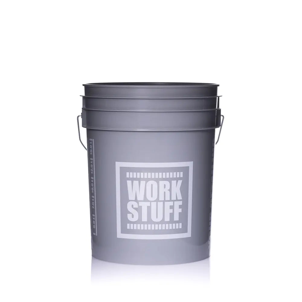 Work Stuff Grey Bucket Wheels with black Grit Guard. Safe wash bucket. two bucket wash method. Work Stuff Ireland