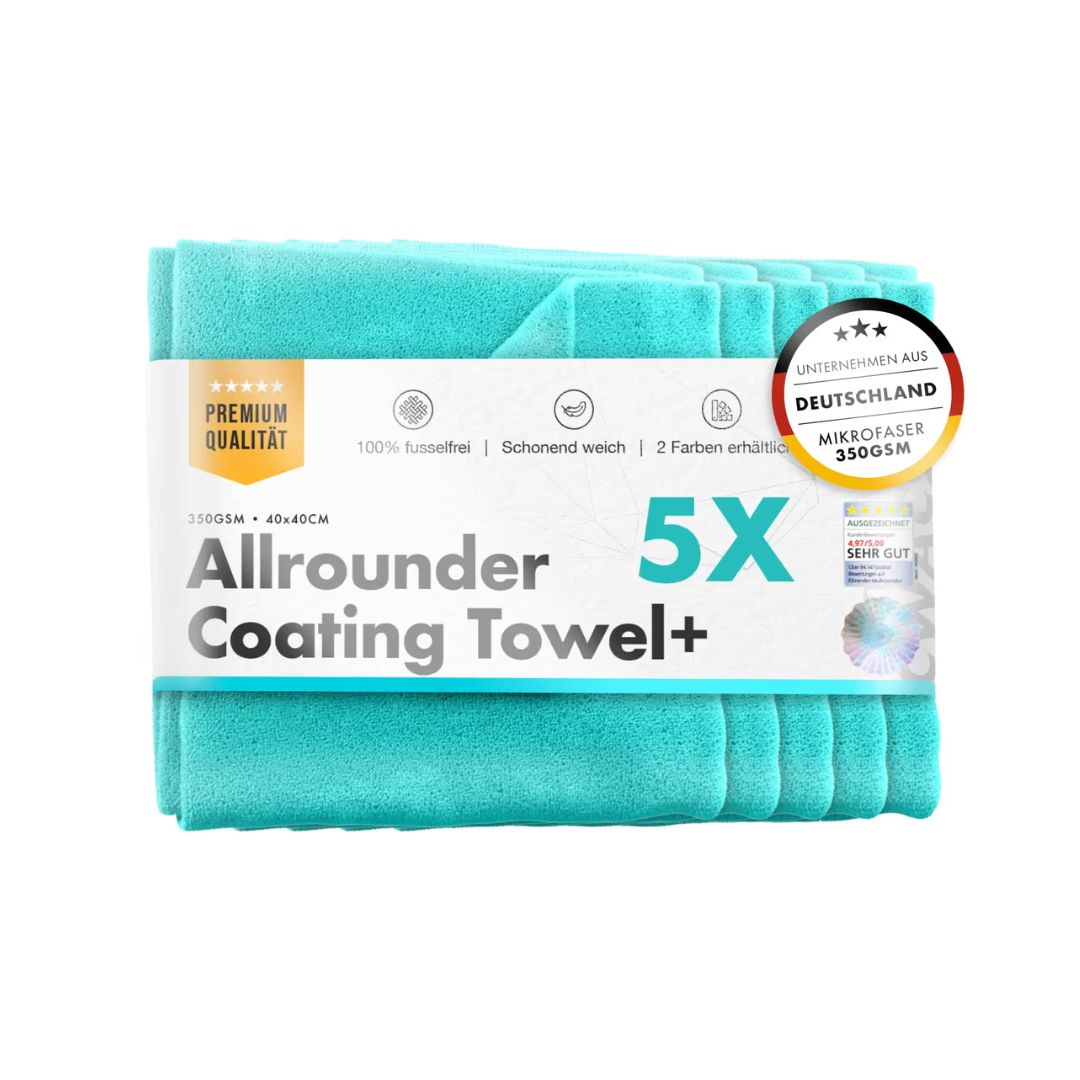 Ceramic coating towel with packaging on a white background