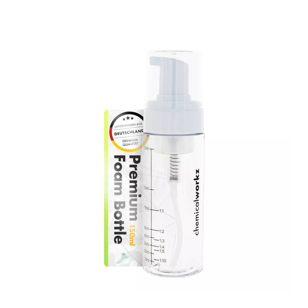 chemicalworkz Foam bottle with pump and packaging on a white background