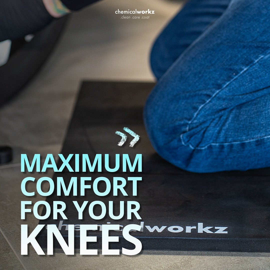 Blue cap on a black surface with 'chemicalworkz' branding