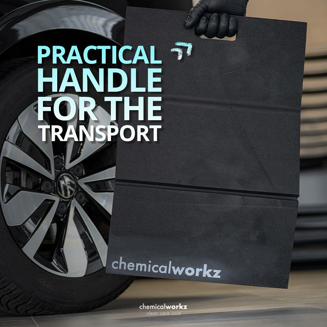 Blue cap on a black surface with 'chemicalworkz' branding
