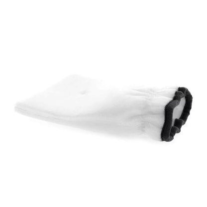 White cone-shaped object with a black band on a white background