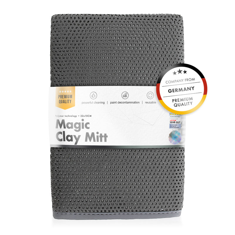 chemicalworkz Magic Clay Mitt. Clay Mitt in Black and Grey. Synthetic Clay Mitt. No marring clay. Better than clay bar. Safe clay bar and clay mitt. Chemicalworkz Germany official reseller in Ireland