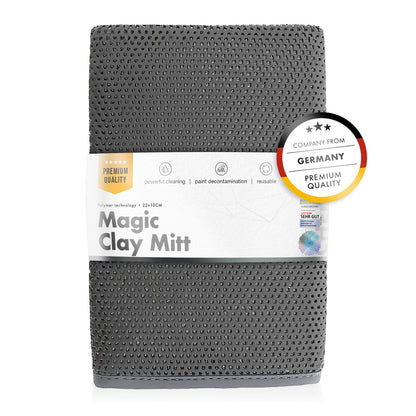 chemicalworkz Magic Clay Mitt. Clay Mitt in Black and Grey. Synthetic Clay Mitt. No marring clay. Better than clay bar. Safe clay bar and clay mitt. Chemicalworkz Germany official reseller in Ireland