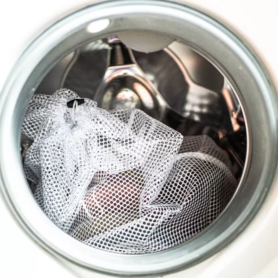 Laundry bag inside a washing machine