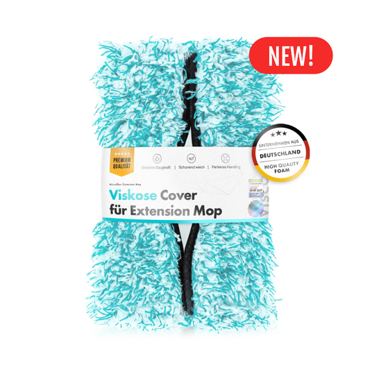 Packaged Viskose Cover for Extension Mop with visible brand logo on a white background with new label