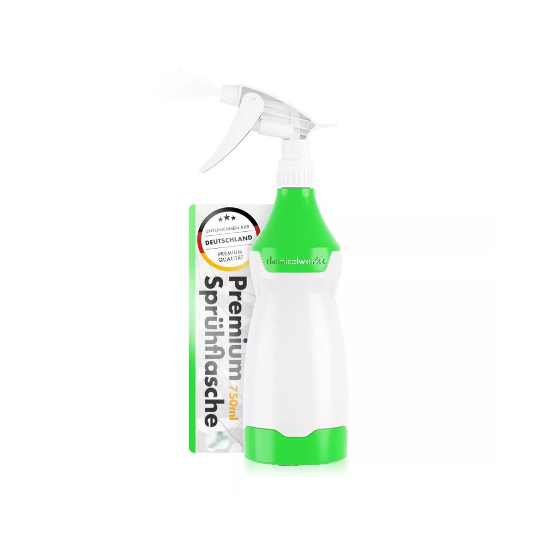 Chemicalworkz Spray bottle with green and white design on a white background