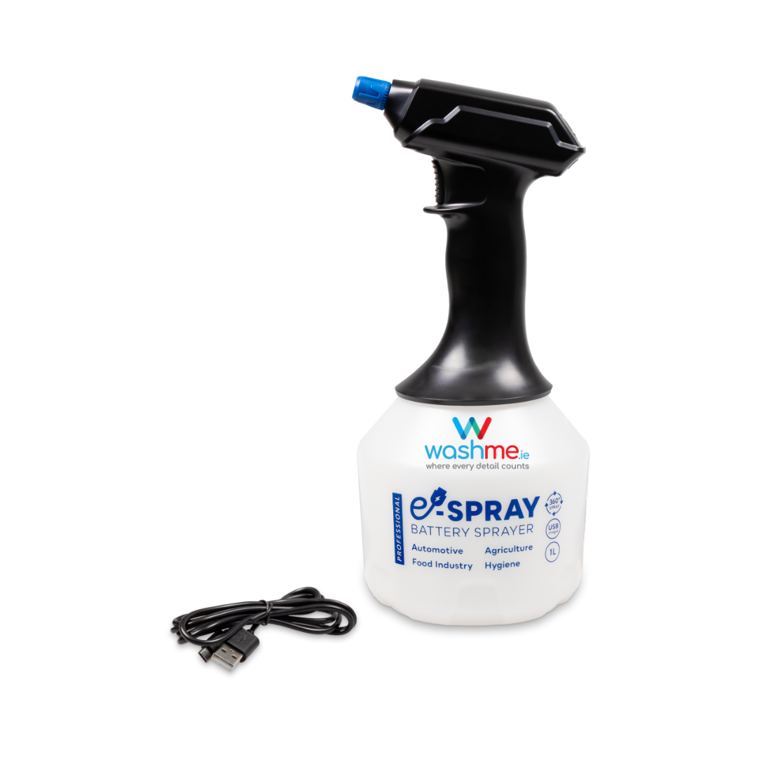 e-Spray 1L Battery Sprayer. electric sprayer that works completely autonomously. Power is provided by a lithium-ion battery.
