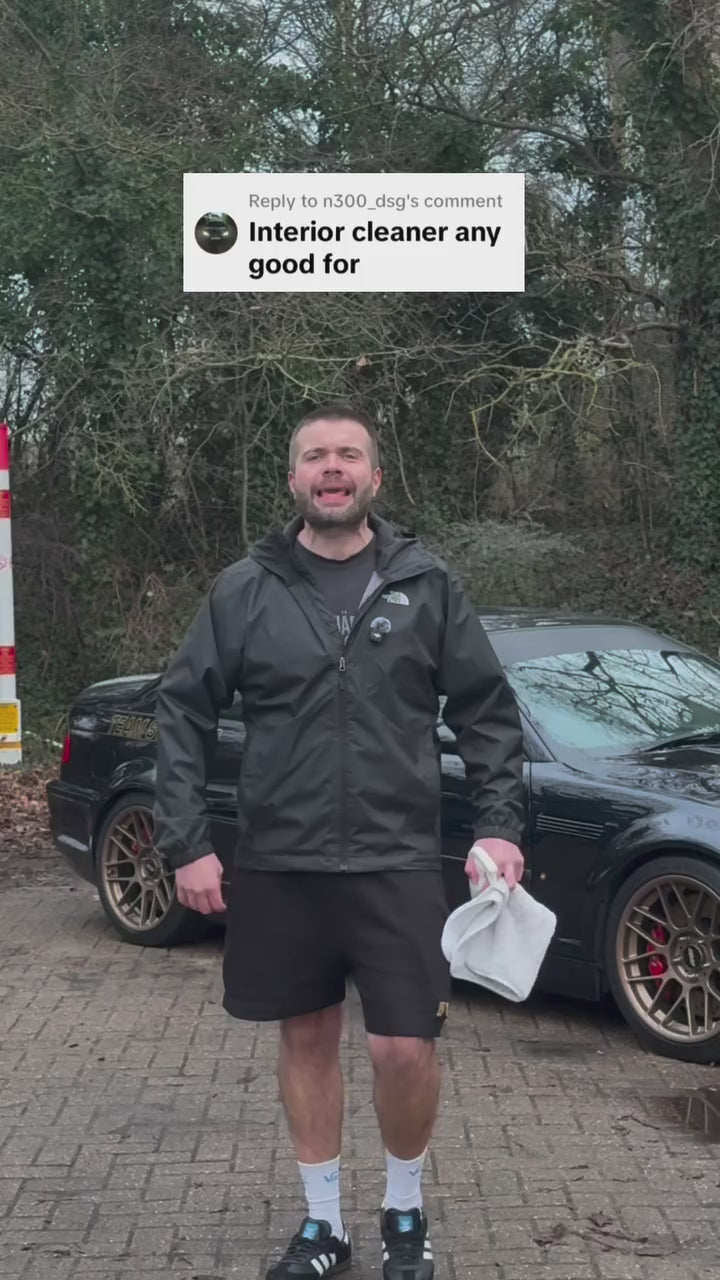 Stjarnagloss Inni - All-Surface Interior Cleaner shown on Alcantara