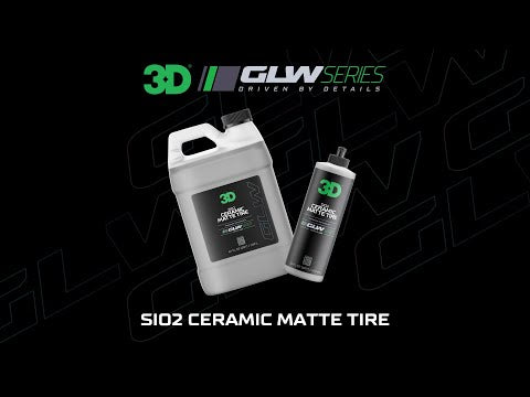 3D GLW Series SiO2 Ceramic Matte Tyre Dressing offers ultra-elemental hydrophobic protection against fading, cracking, and discolouration. Maintain a deep, dark tyre finish with our formula's lasting hydrophobic UV Protection dressing. 3D Ireland