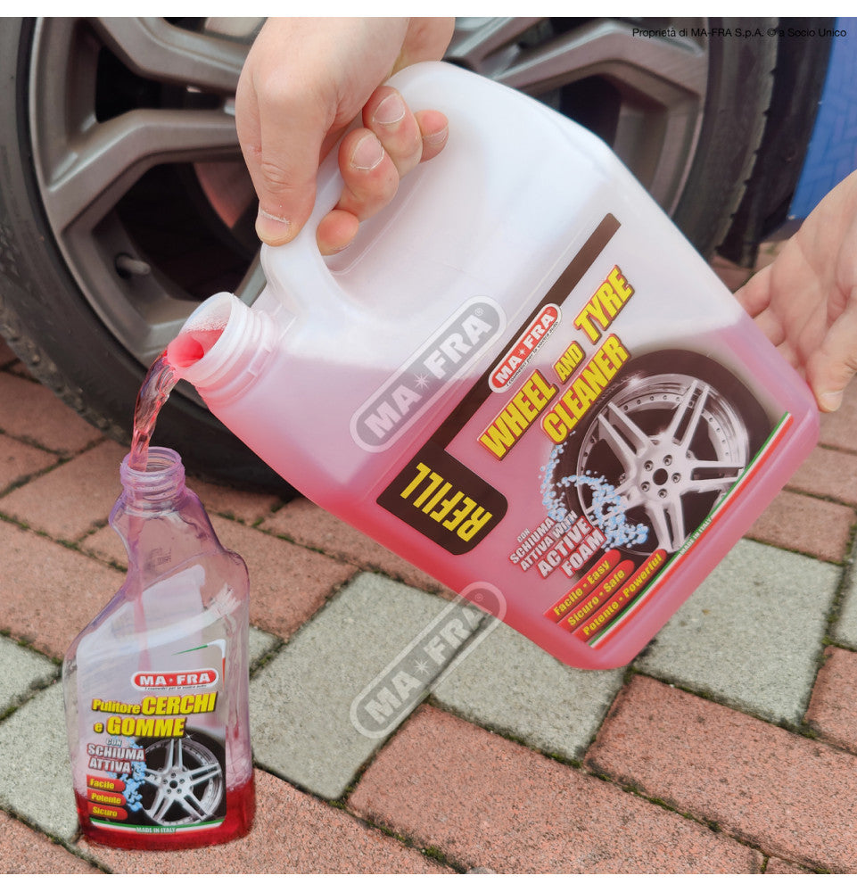 Ma-Fra Acid Free Wheel and Tyre Cleaner. Best tyre cleaner for dressing. Non acid wheel cleaner. Labocosmetica. Ma-Fra Ireland Cork