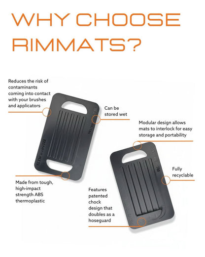 RIMMATS Rim Mats Wheel Platform for Cleaning and Dressing. Rimmats Ireland