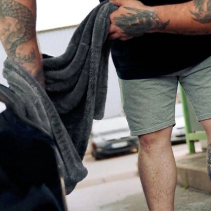 Korean made WashMe Twisted XL EXTREME Drying Towel - Grey (1800gsm/80x50cm)