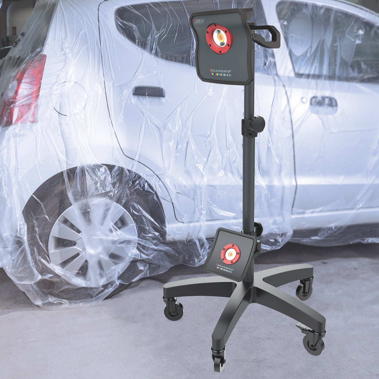 Scangrip Ireland. Scrangrip Cork Ireland. Scangrip Wheel stand for flood light. LED light stand