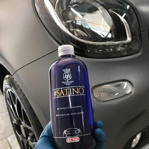 Labocosmetica Satino Matt and wrapped car shampoo. best shampoo for wrapped cars. blue bottle with see through cap. Labocosmetica Cork Ireland