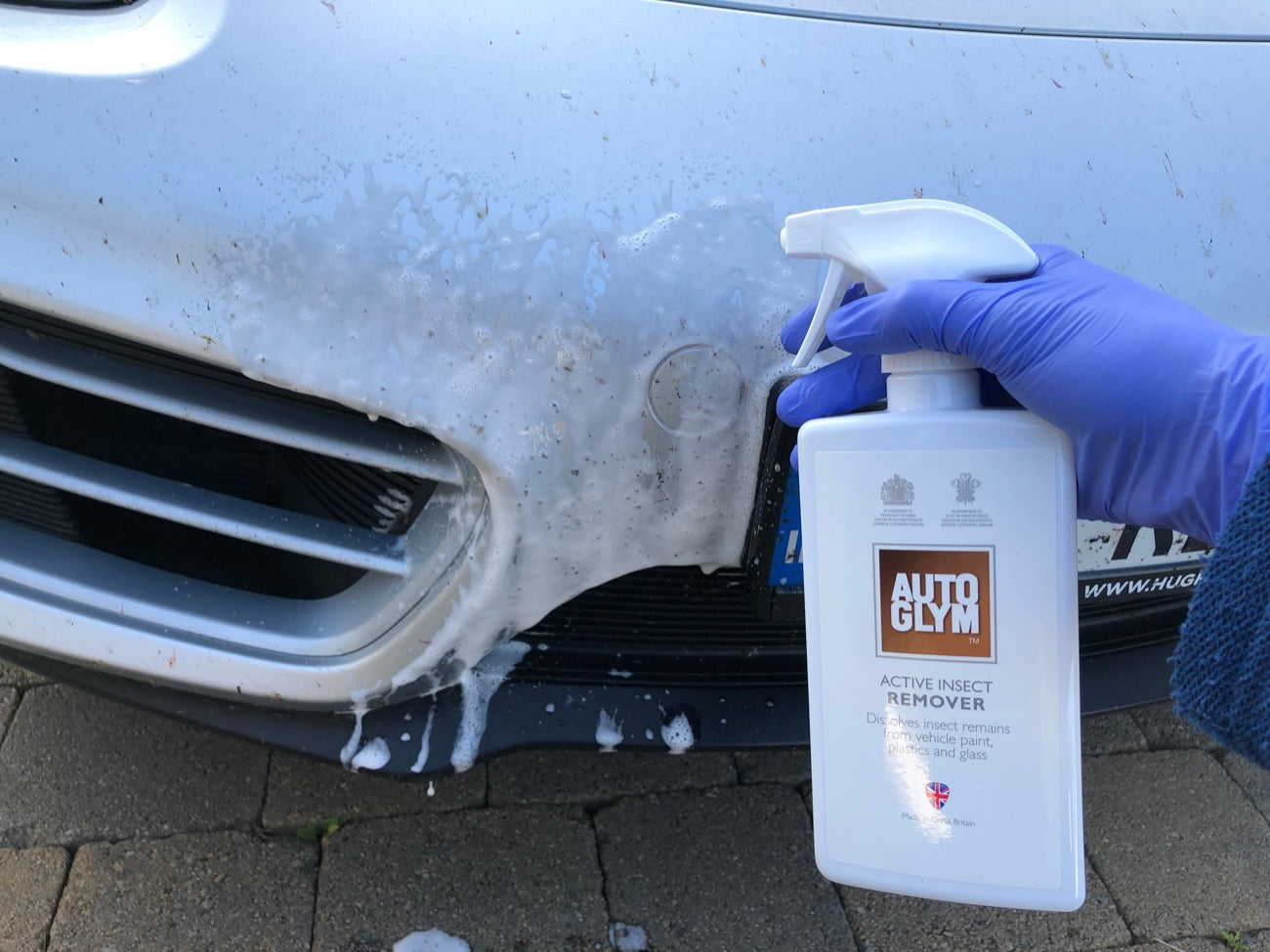 Autoglym Insect Remover Spray. White bottle. Insect and bug remover for cars. Autoglym Cork Ireland. Porsche Cayman
