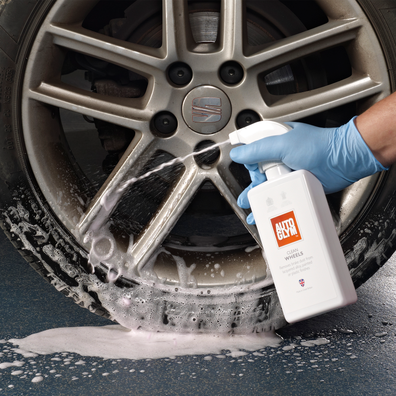 Best wheel cleaner Autoglym. Clean alloy wheels. Acid wheel cleaner. Autoglym Cork Ireland