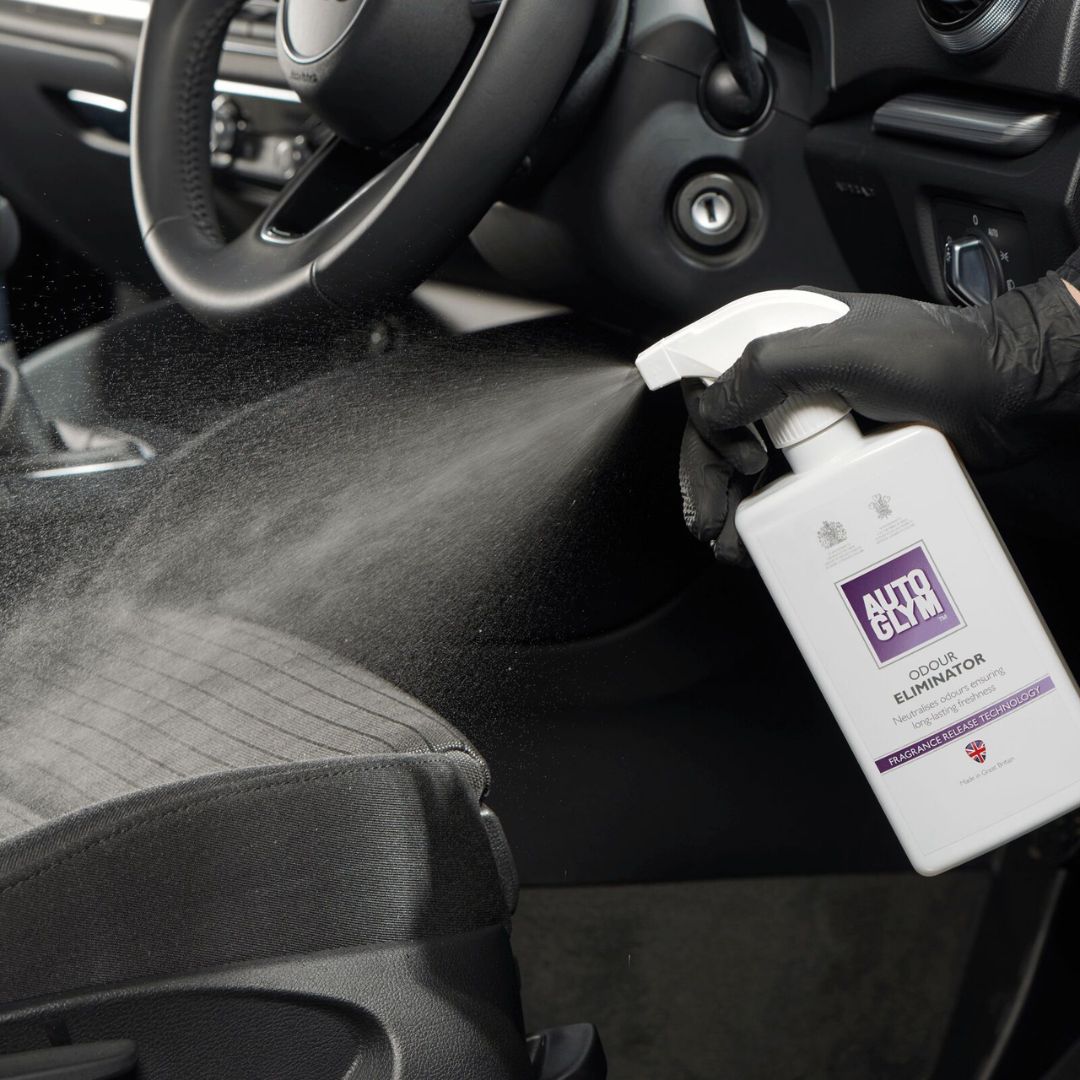 Autoglym Odour Eliminator 500ml. Odour remover from car. remove smell from car. Autoglym air freshener. remove smell from car boot. Autoglym Ireland. Autoglym Cork