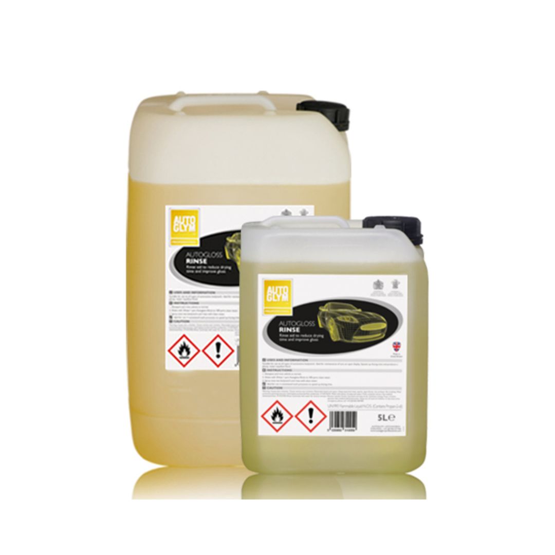 Autoglym Autogloss Rinse 5L jerry can with black lid. Autoglym Cork Ireland