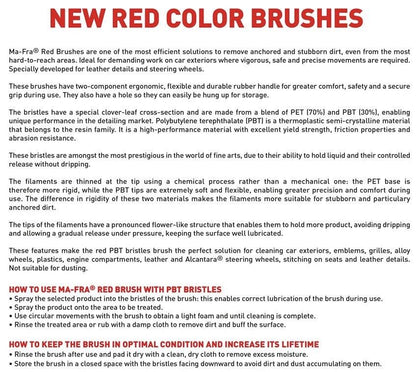 Labocosmetica Detailing Brush 18 (30mm) Red Chemical Resistant brush for wheels. Labocosmetica Cork Ireland. Labocosmetica Ireland