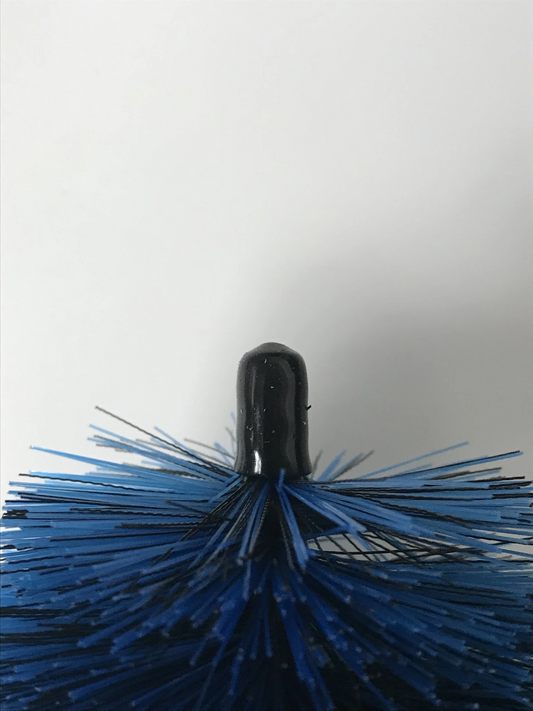 Ez Detail wheel brush blue and black bristles. Plastic rubber tip for EZ Details Wheel brush and Engine cleaning brush