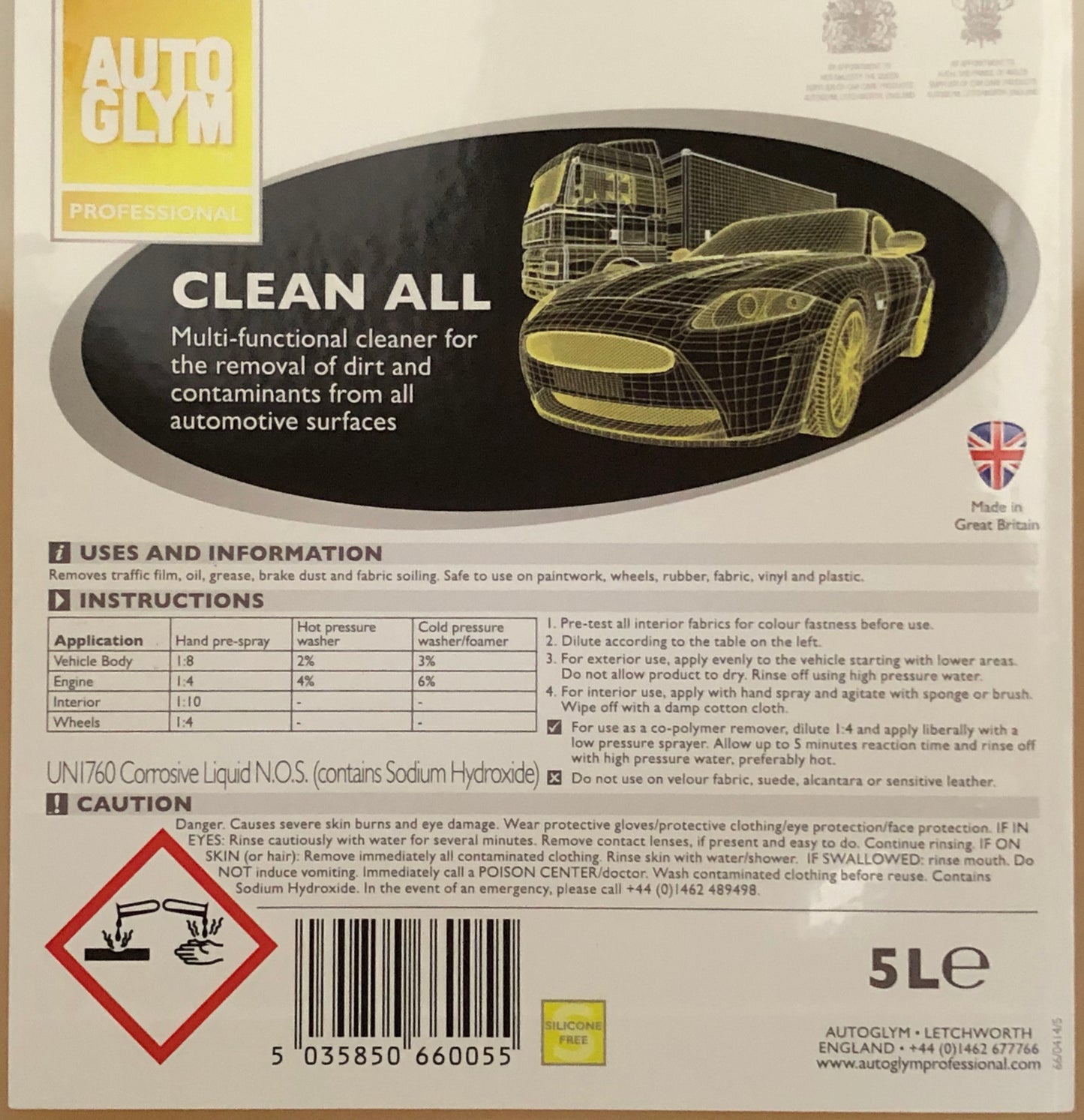 Autoglym all purpose cleaner. APC 5L. Surfex HD 5. Autoglym Cork Ireland. Clean interior. clean exterior for dirt. prewash car with APC