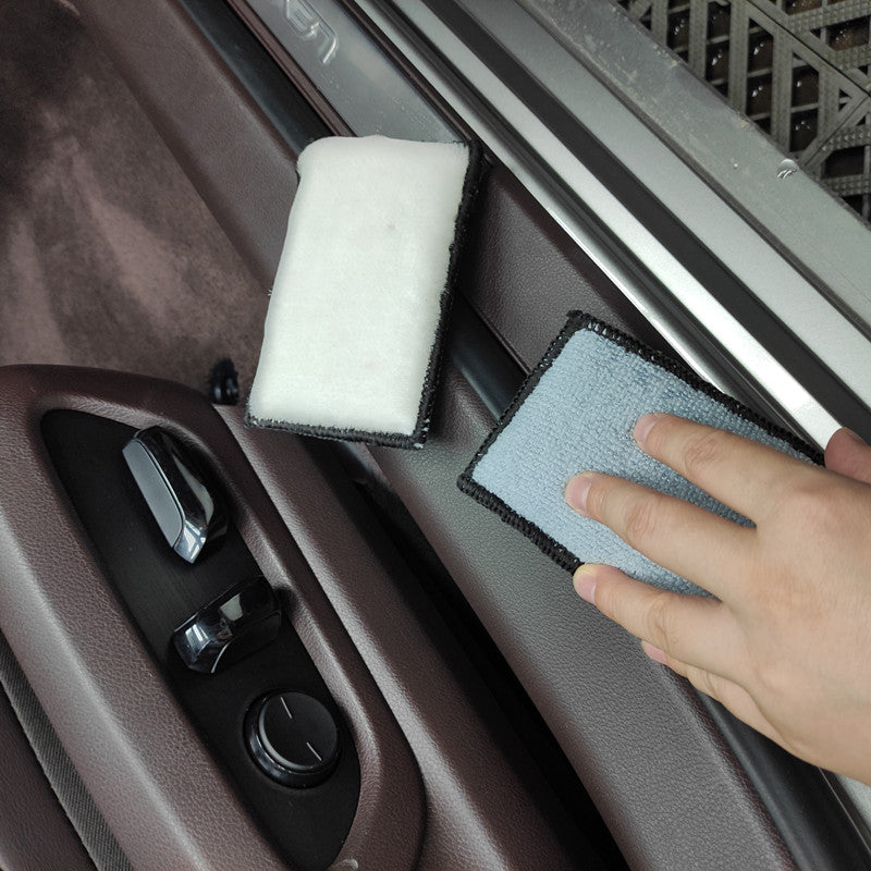 WashMe interior scrubbing pad. Interior Scrub Pad. White and blue. Scrubber Dubber Ireland
