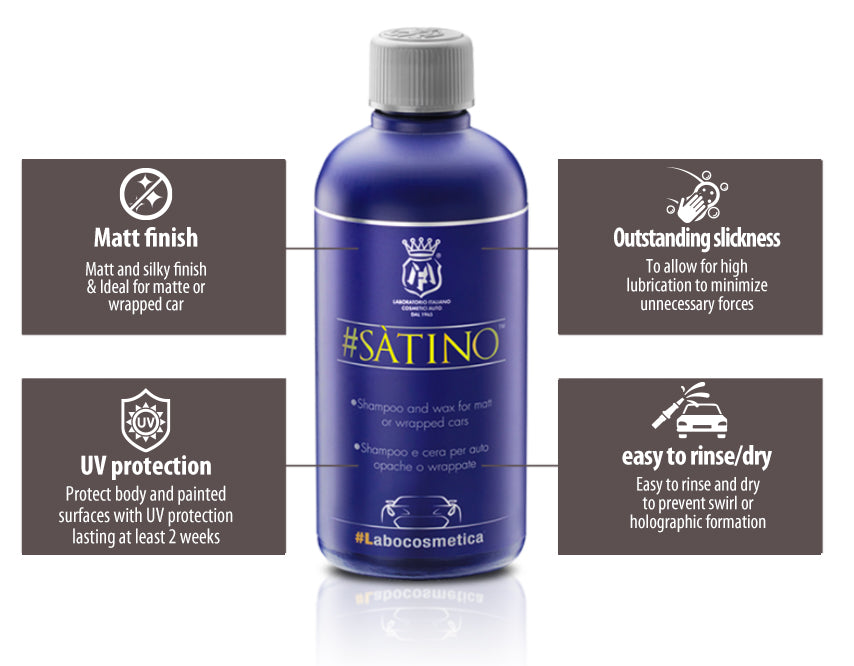 Labocosmetica #Satino Shampoo Matte and Wrap safe 500ml –