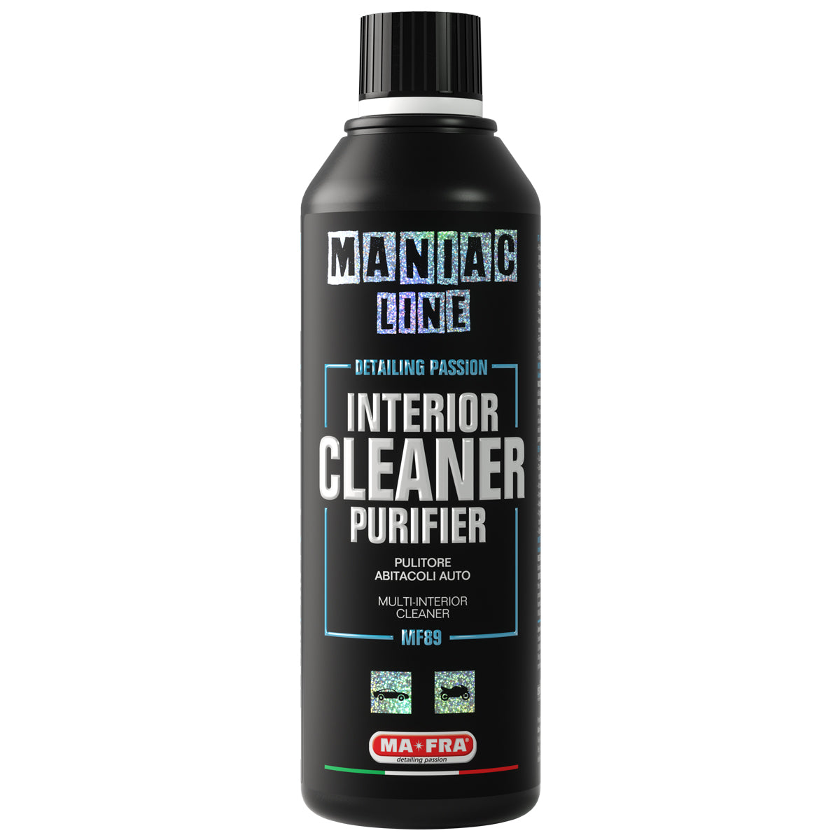 Ma-Fra Maniac Line Interior Cleaner and Purifier. Kills Bacteria. Best and safe interior cleaner for carpets and plastics. Labocosmetica. Ma-Fra Ireland Cork