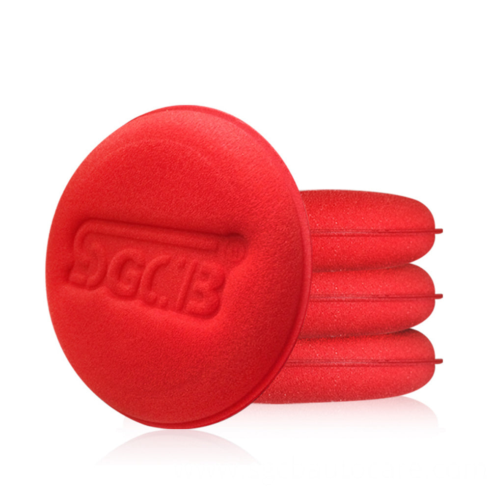 SGCB Cork Ireland. Wax applicator pad in red. 6 pack of ceramic applicator. wax applicator, tyre dressing applicator.SGCB Cork Ireland