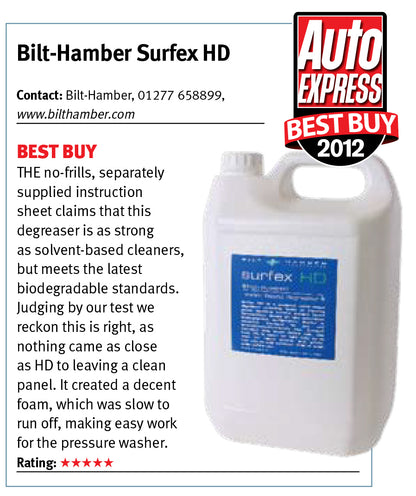 Bilt Hamber Surfex HD All Purpose Cleaner APC. Spray Bottle with Spray Head. Best APC. Water based APC. Auto Express Test Bilt Hamber Bilt Hamber Surfex HD All Purpose Cleaner APC. Spray Bottle with Spray Head. Best APC. Water based APC. Bilt Hamber Ireland. Bilt Hamber Cork Ireland