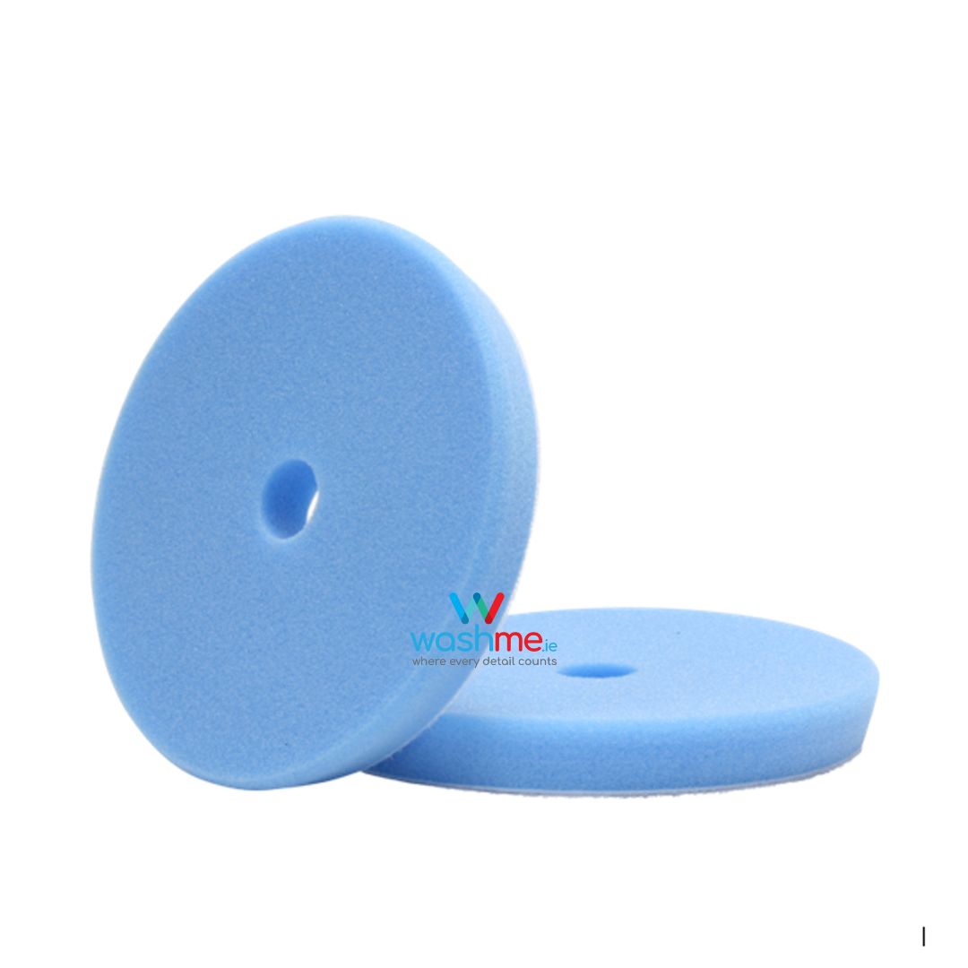 WashMe Polishing Pad Blue 5". Slim Pad for polishing. Refinishing pad. High cutting compound pad. washme.ie. Best pads for Flex, Rupes, ShineMate, Liquid Elements polishing pad.