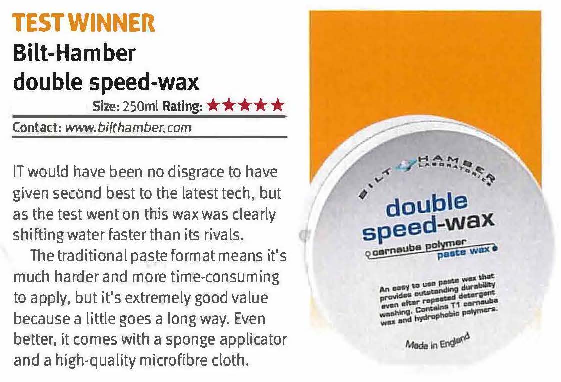 Bilt Hamber double speed-was. Autoglym UHD wax. Best car wax. High gloss wax. Best car shine wax. Blue microfibre towel and applicator. 